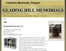 Tablet Screenshot of gladinghillmemorials.com